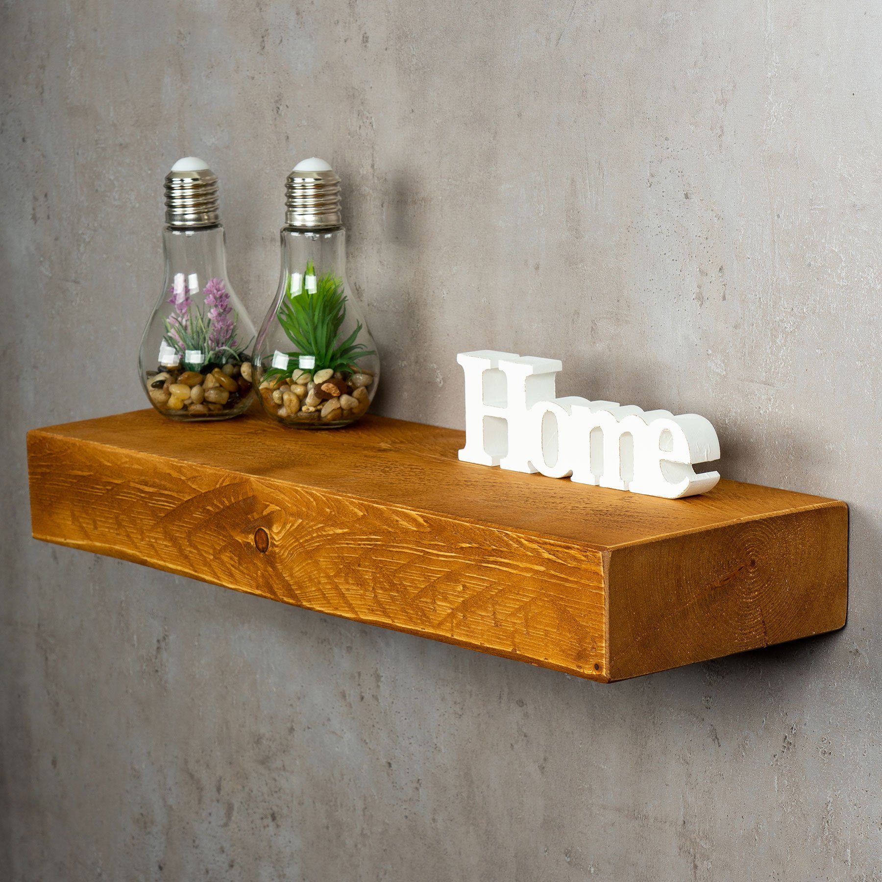 Levandeo® Wandregal, levandeo Wandregal Holz Massiv günstig online kaufen