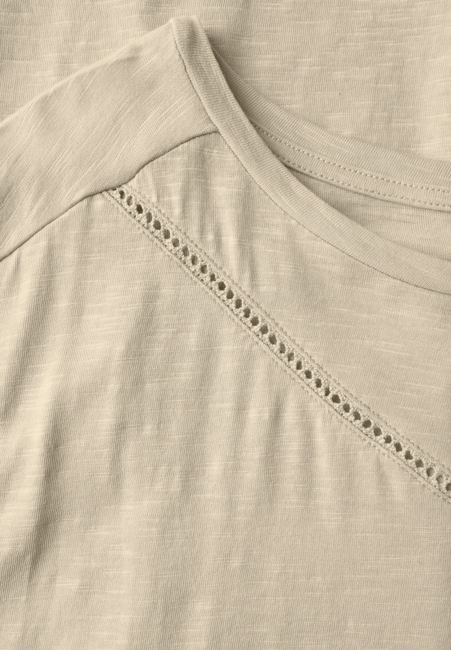 STREET ONE T-Shirt – Kurzarmshirt mit U-Boot-Ausschnitt und Dropped Shoulde günstig online kaufen