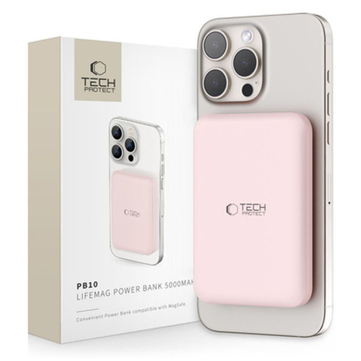 TECH PROTECT Tech Protect LifeMag PB10 Powerbank mit MagSafe 5000 mAh 15 Powerbank