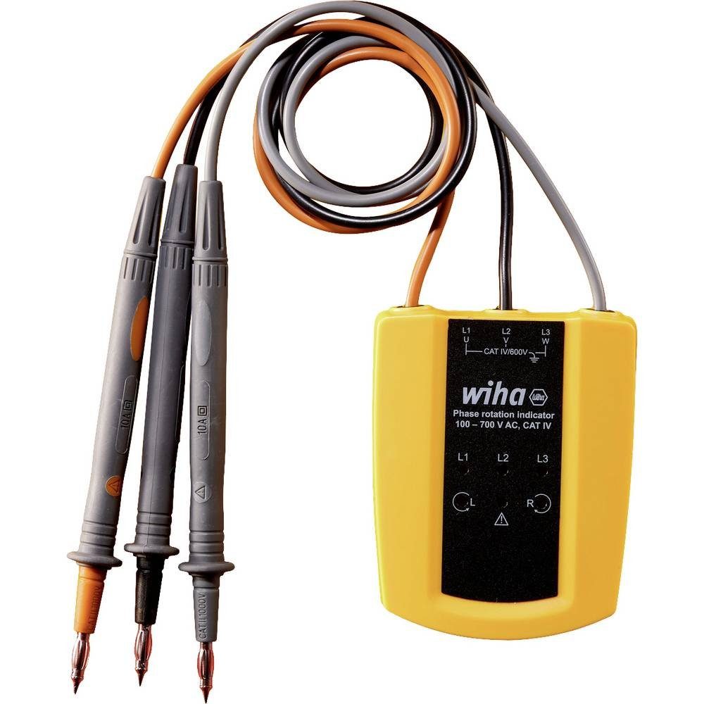 Wiha Spannungsprüfer Drehfeldrichtungsanzeiger 100 - 700 V AC, CAT IV 45221