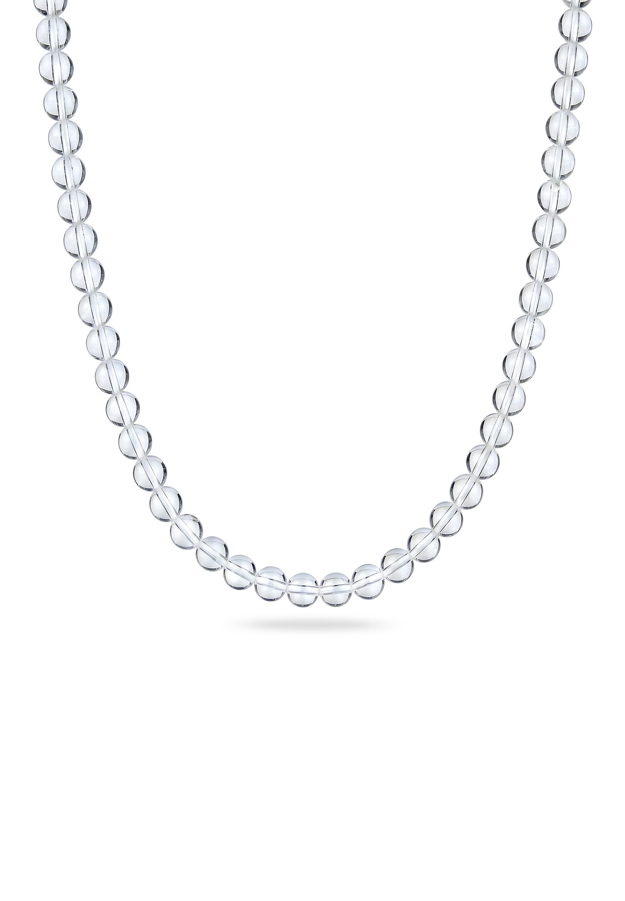 Elli Kette mit Anhänger Rock Crystal Transparent 925 Sterling Silber
