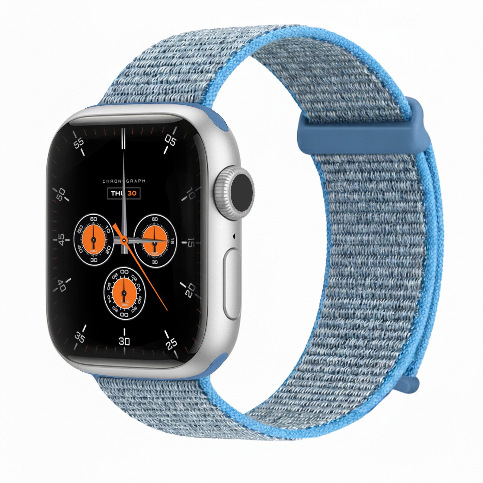 Tec-Expert Smartwatch-Armband für Apple Watch Series 2 42 mm Armband Ersatz Wechsel Band, Nylon Textil mit Klettverschluss, stufenlos Verstellbar, atmungsaktiv