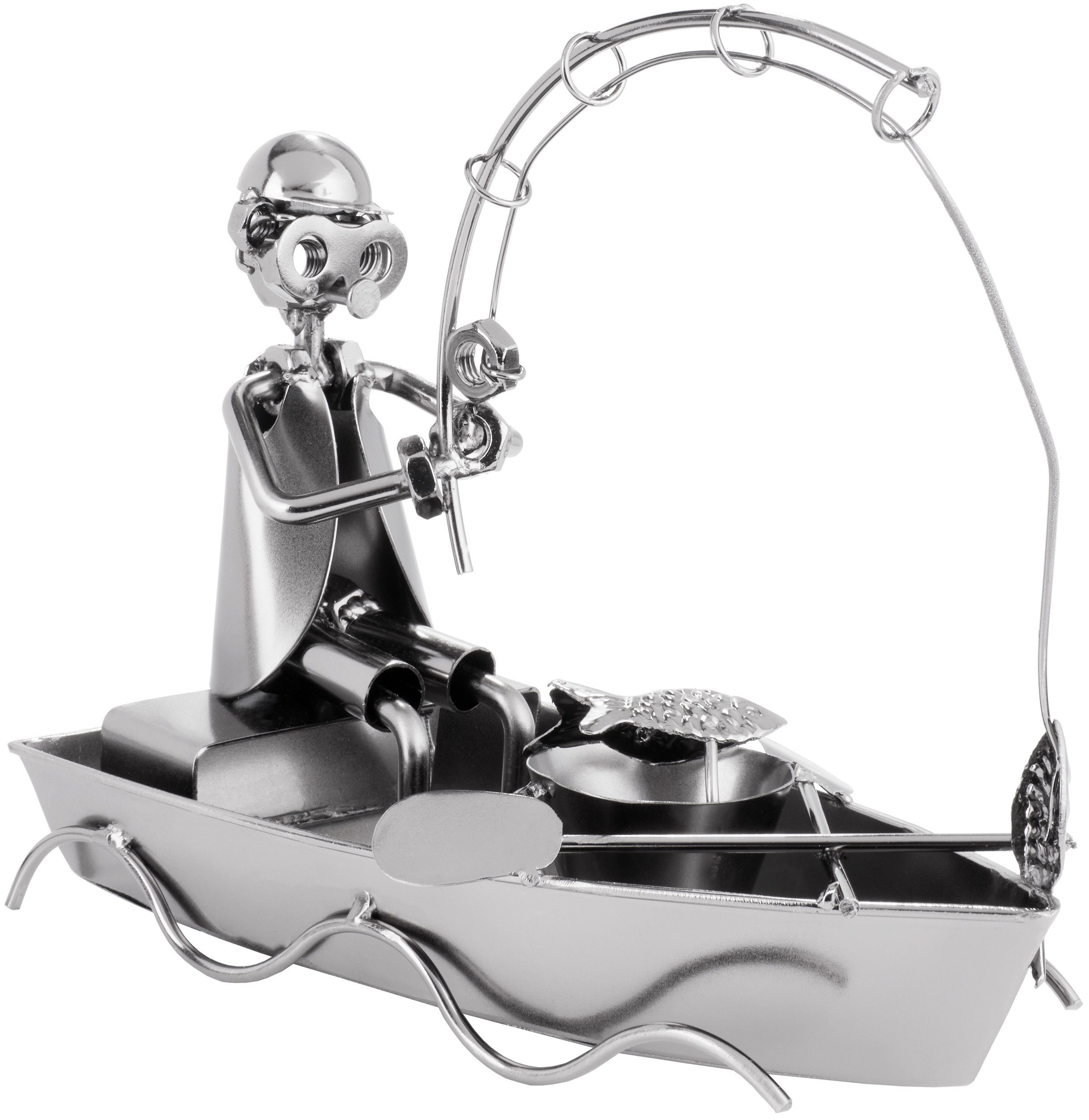 BRUBAKER Dekofigur Schraubenmännchen Angler im Boot günstig online kaufen