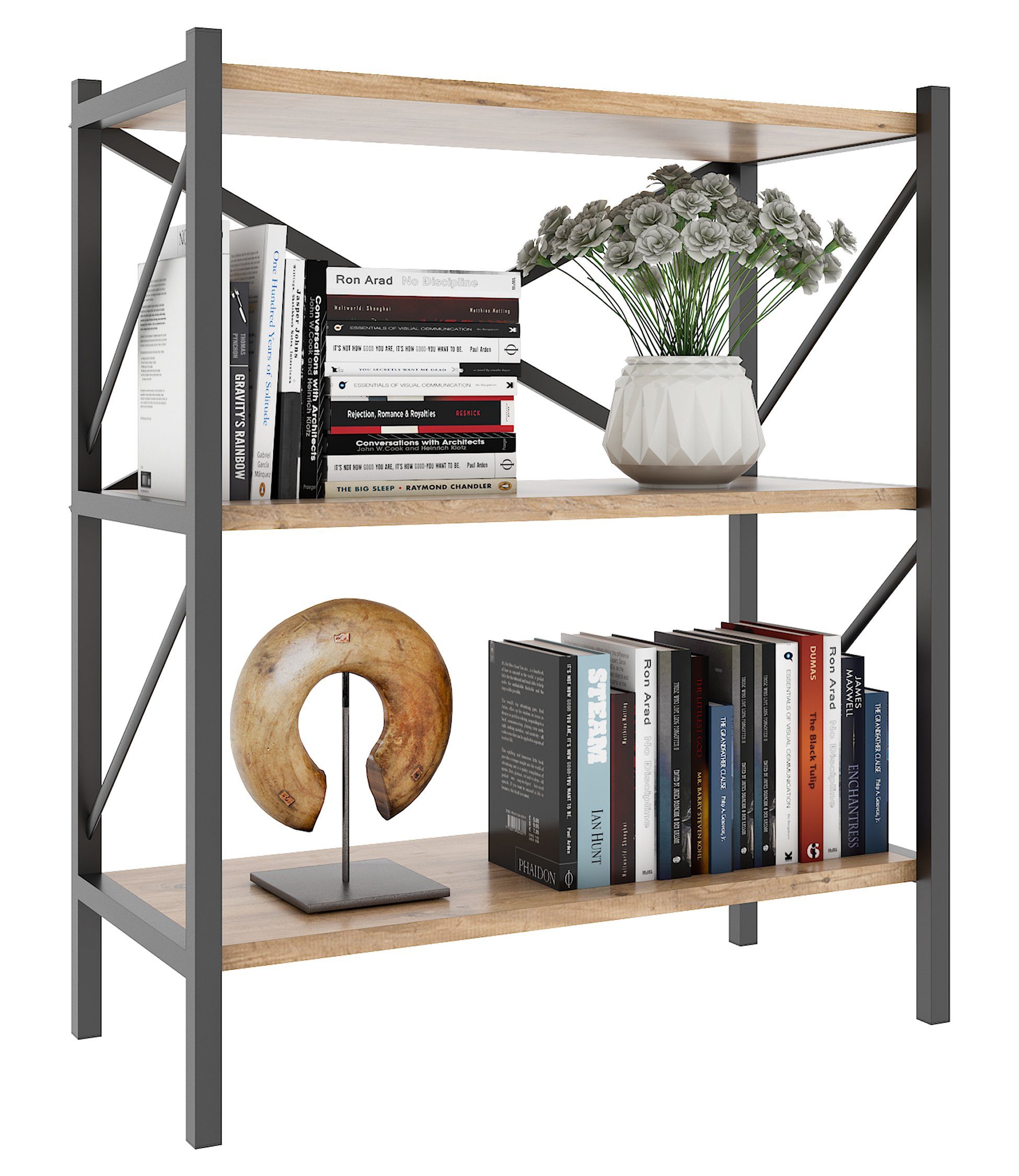 VCM Standregal Holz Metall Stand Regal günstig online kaufen