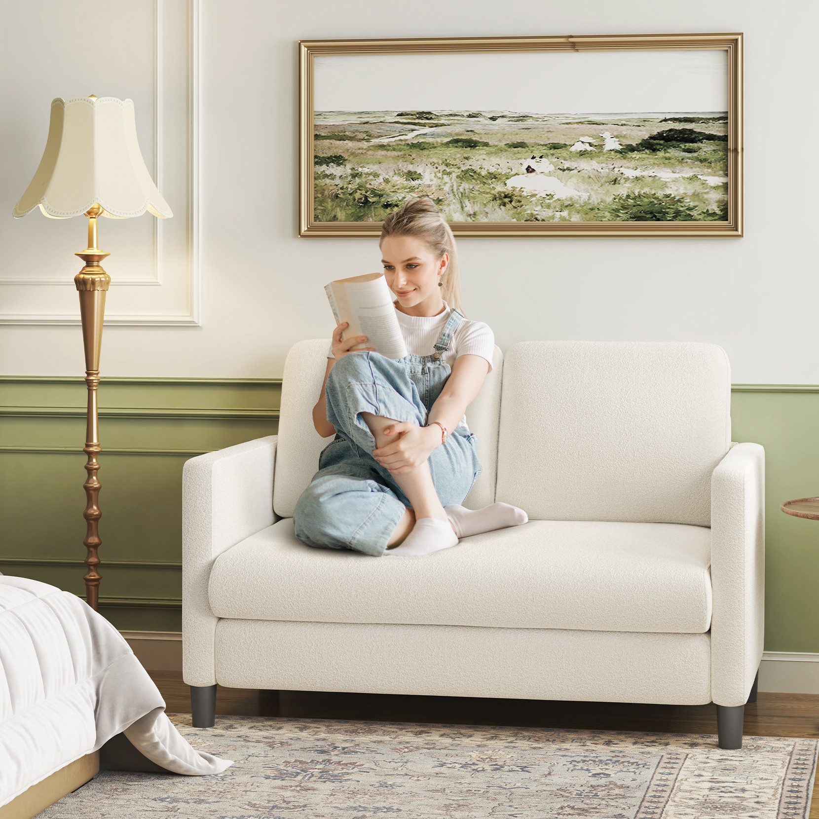 Vesgantti Sofa 3/2 Sitzer Sofa Gästesofa Modern Couch 3er/2er Sitzsofa mit günstig online kaufen
