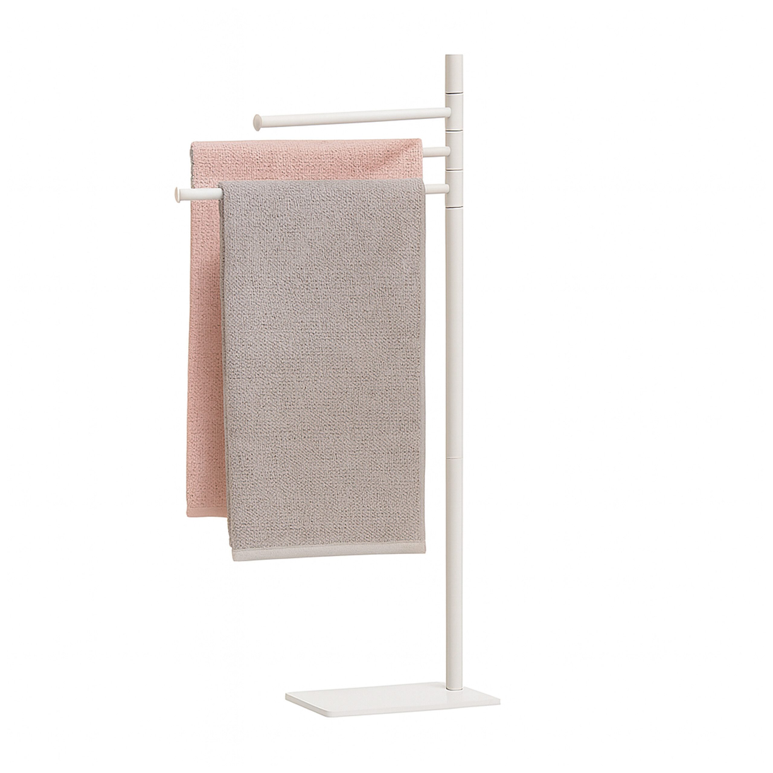 relaxdays Handtuchständer mit 3 Stange, weiß günstig online kaufen
