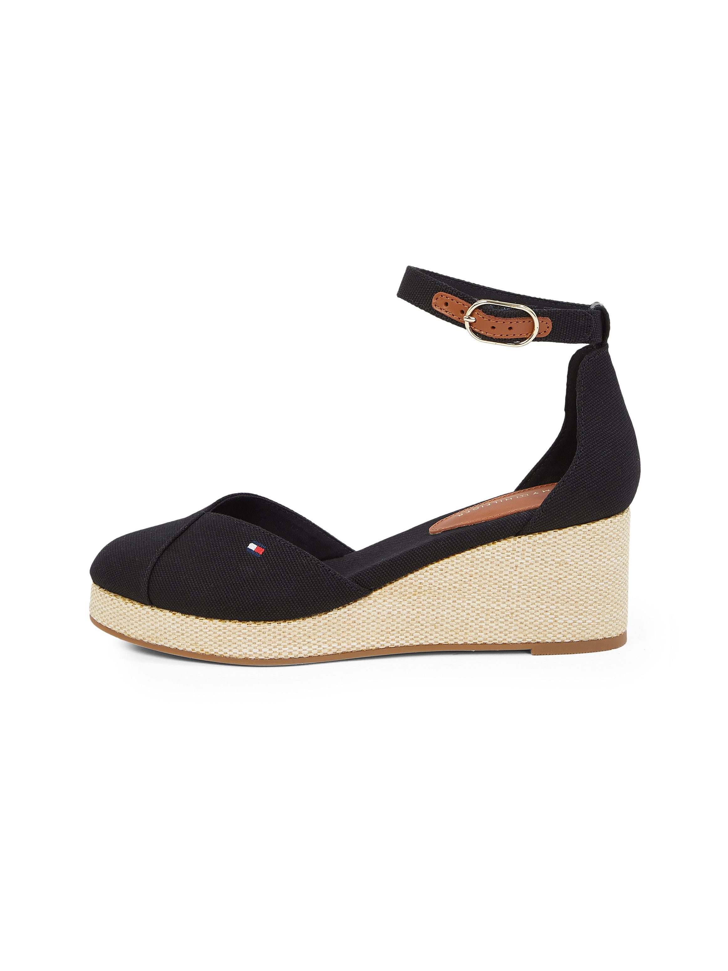 Tommy Hilfiger FLAG CLOSED TOE MID WEDGE ESPAD Keilsandalette, Riemchensand günstig online kaufen