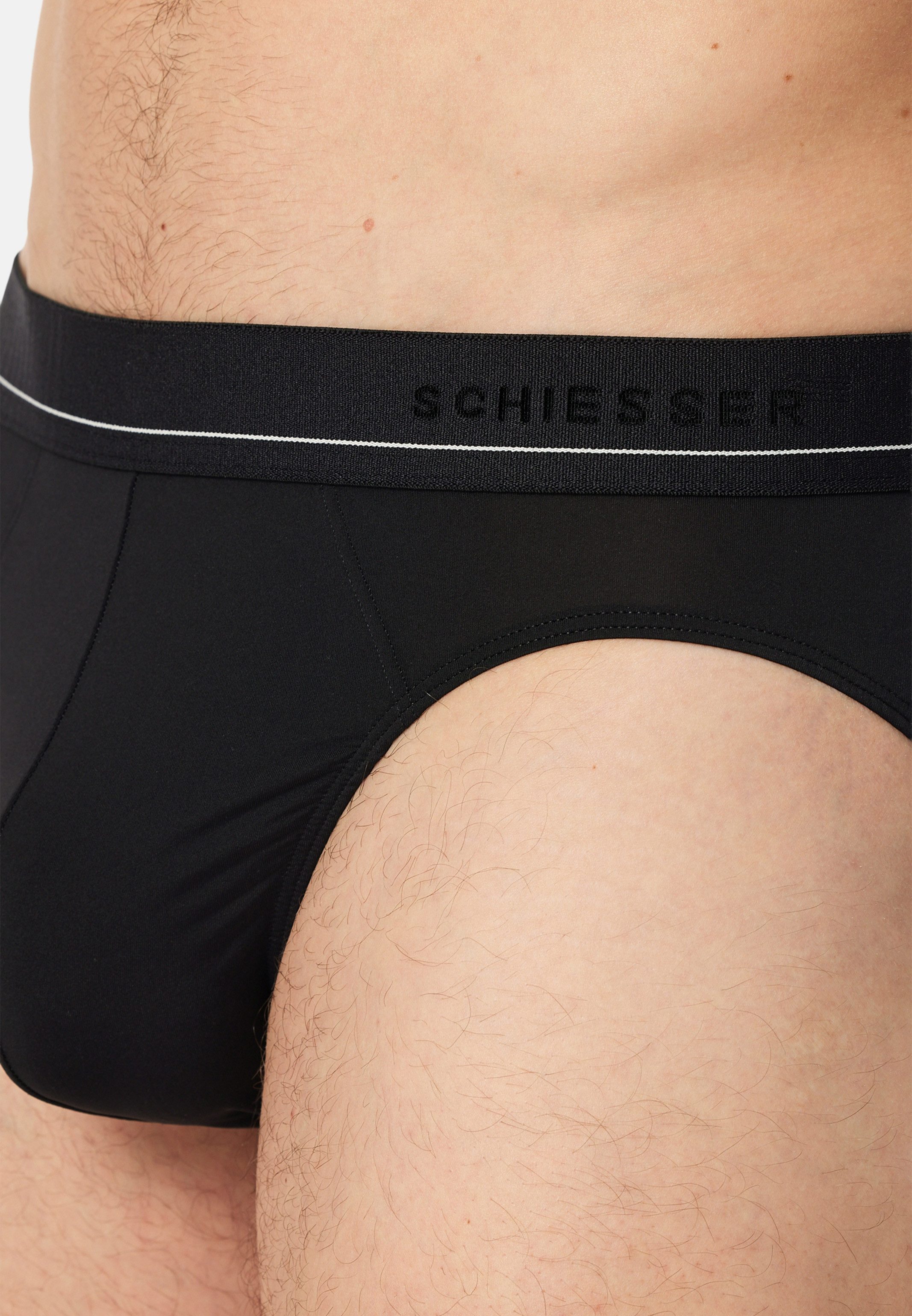 Schiesser Slip 3er Pack Pure Micro (Spar-Set, 3-St) Rio Slip / Unterhose - ohne Eingriff - Blickdicht