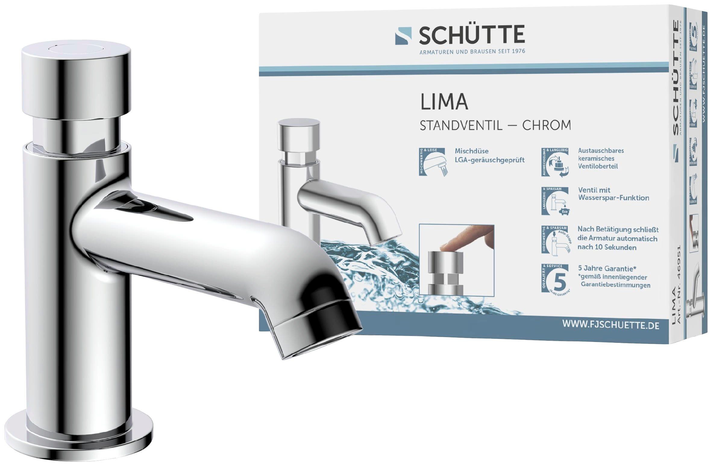 Schütte Waschtischarmatur LIMA - Kaltwasserarmatur aus Messing