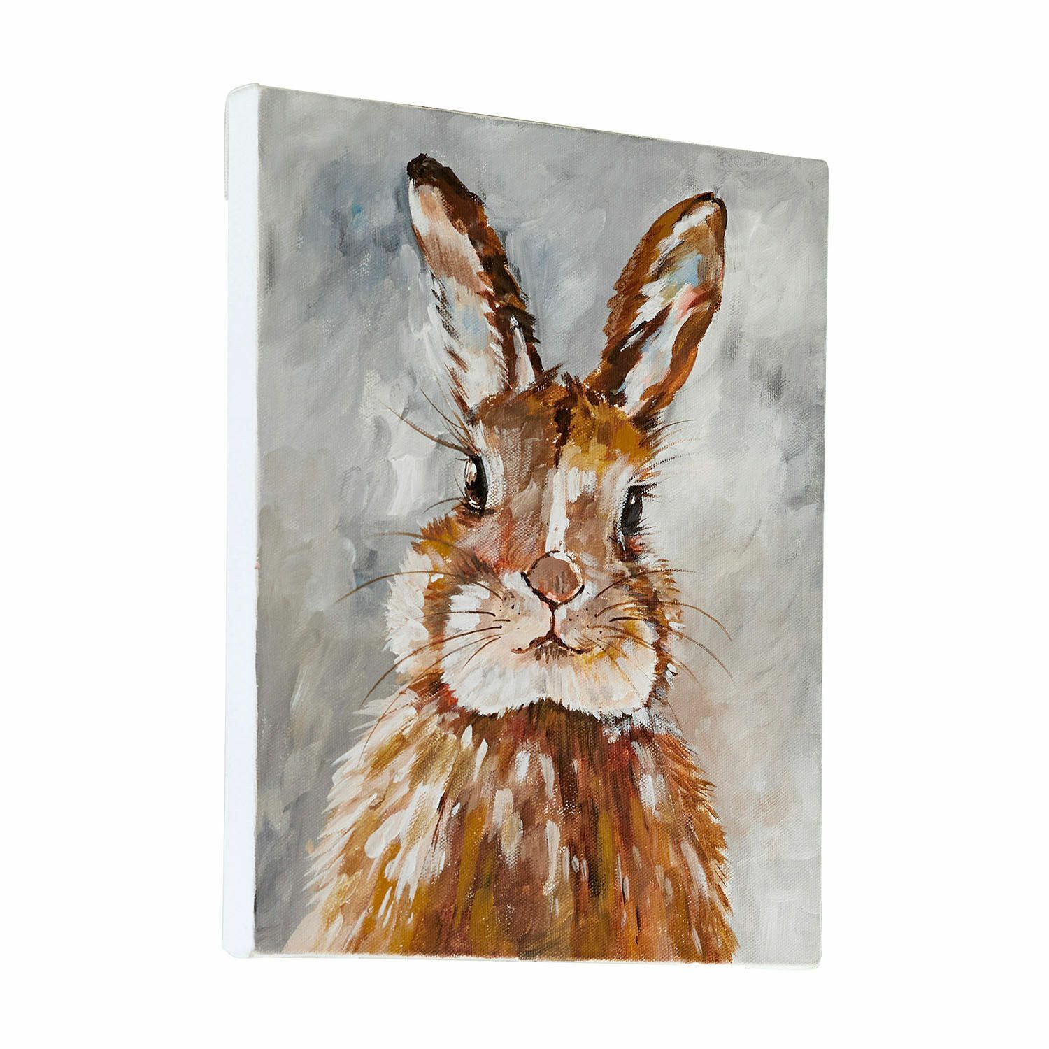 Mirabeau Wanddekoobjekt Bild Magnus braun/blau, Ostern, Frühling, Hase, Kunstvolles Schmuckstück, Liebevoll gemalt