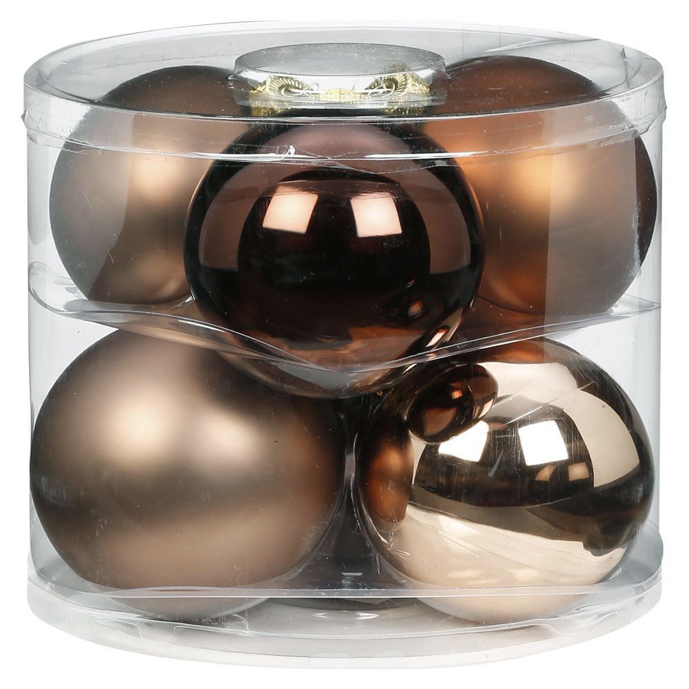 Holly & Jolly Christbaumschmuck, Weihnachtskugeln Glas 10cm, 6 Stück