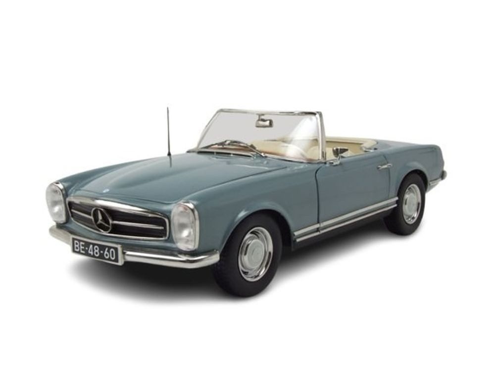 Norev Modellauto Mercedes 230 SL Pagode W113 1963 hellblau Knockin on Heavens Door, Maßstab 1:18