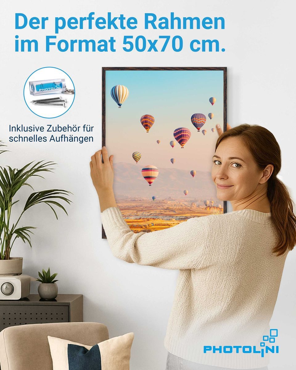 PHOTOLINI Bilderrahmen 3er Set, stabiles MDF-Holz, mit Acrylglas, extra Zub günstig online kaufen