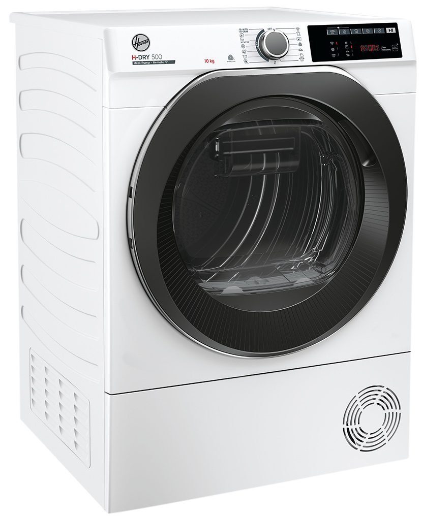 Hoover Wärmepumpentrockner NDEH10A2TCBEXS-S, 10 kg, WiFi + Bluetooth-Technologie hOn App, Schuhgestell, 16 Programme