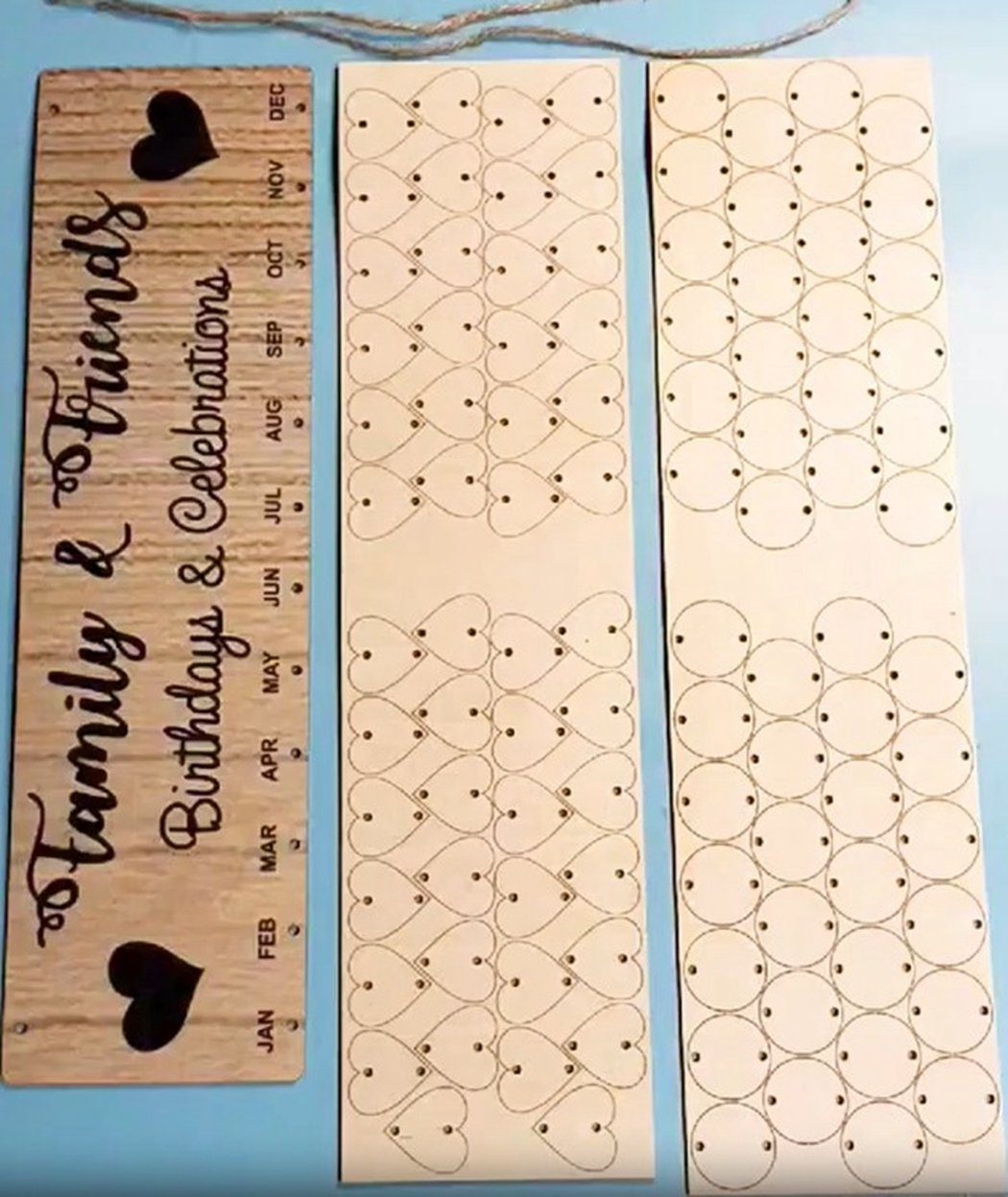TUABUR Hängedekoration DIY aus hölzerner Holz Geburtstagstafel-Hängeschild-Anhänger