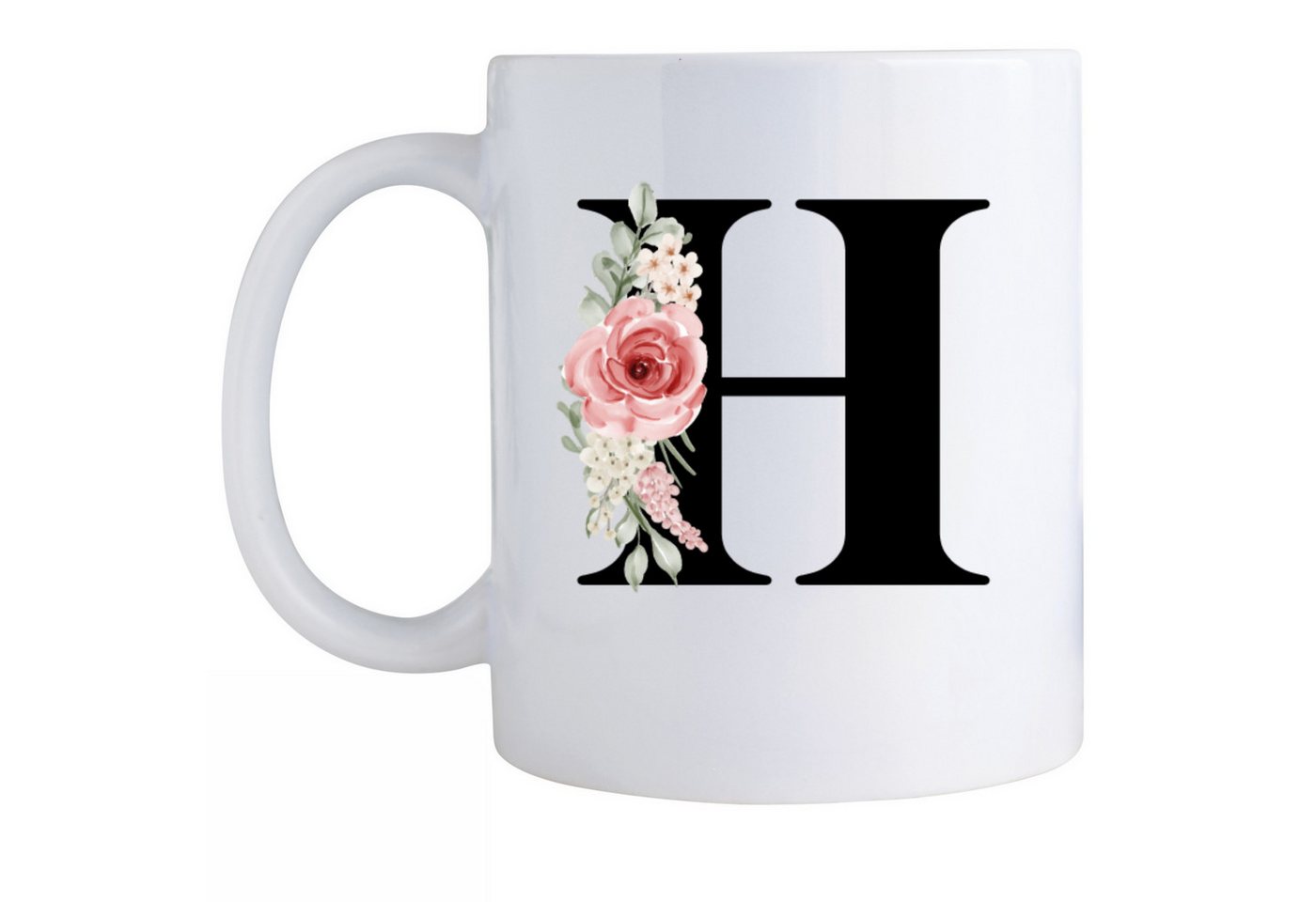 Giftandprint Tasse personalisiert mit Anfangsbuchstabe Monogramm Geburtstag Geschenk Frau, Geschenke für Frauen, Spülmaschinengeeignet, Mit Geschenkbox