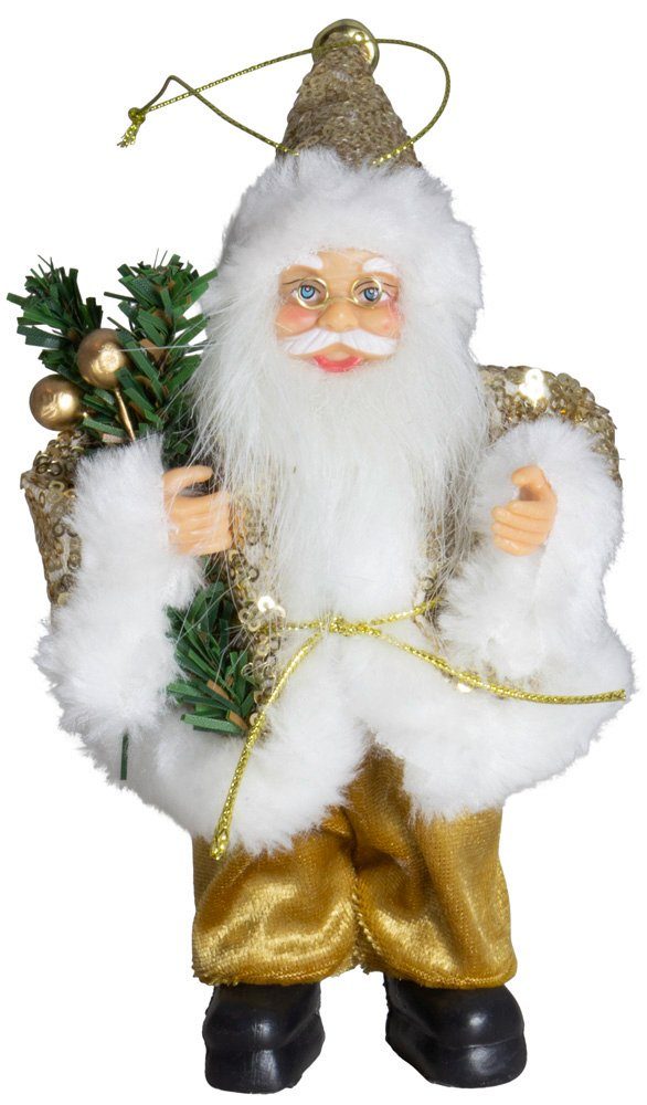 Christmas Paradise Weihnachtsmann 18cm, 4 Stück im Set, viele Farben/Modelle zum Aufhängen (Geschenkset, 4 St., Baumschmuck Anhänger), Weihnachtsdeko