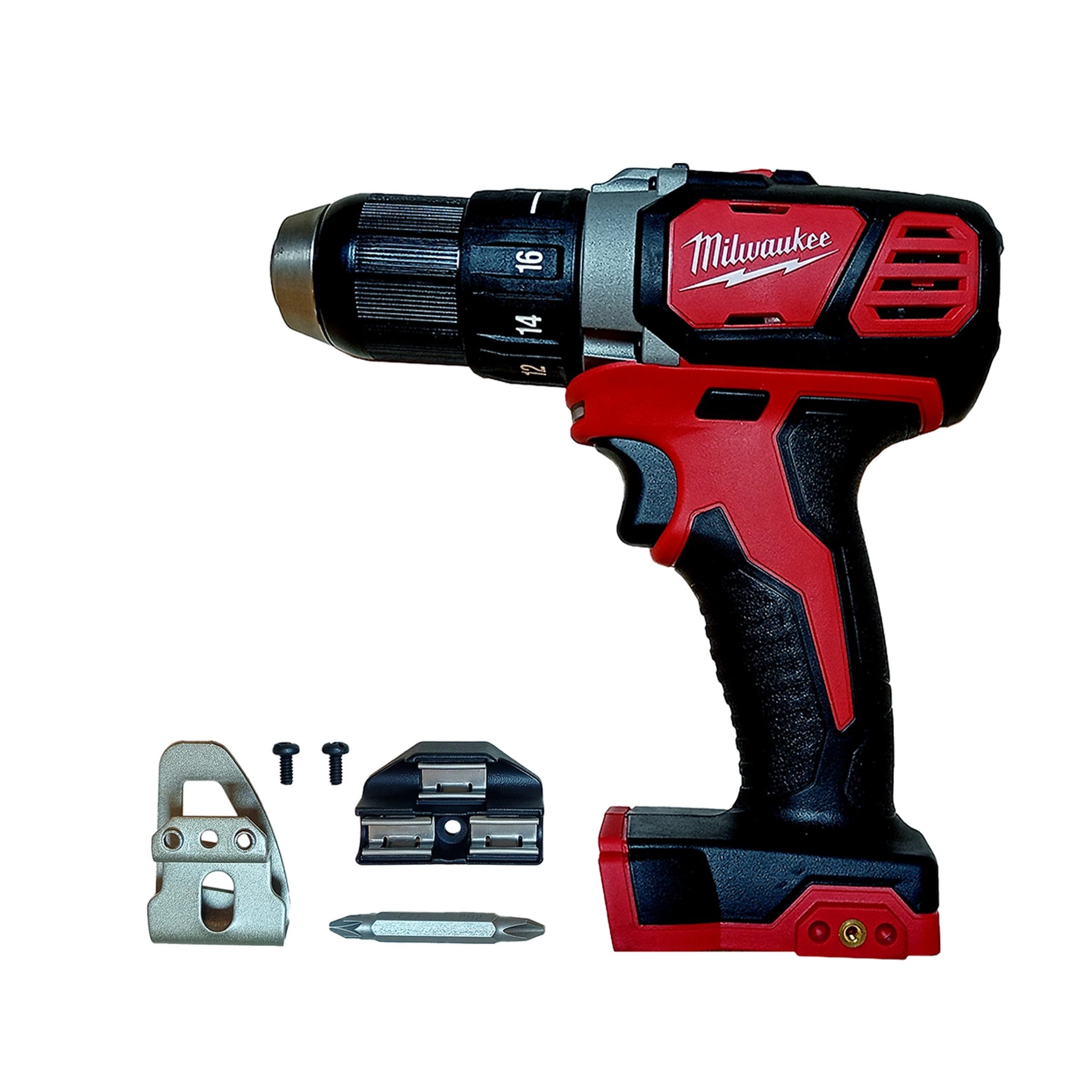 Milwaukee Akku-Bohrschrauber Milwaukee M18 BDD-0 Akku-Bohrschrauber 18V mit 4-poligem Motor, (1-tlg)