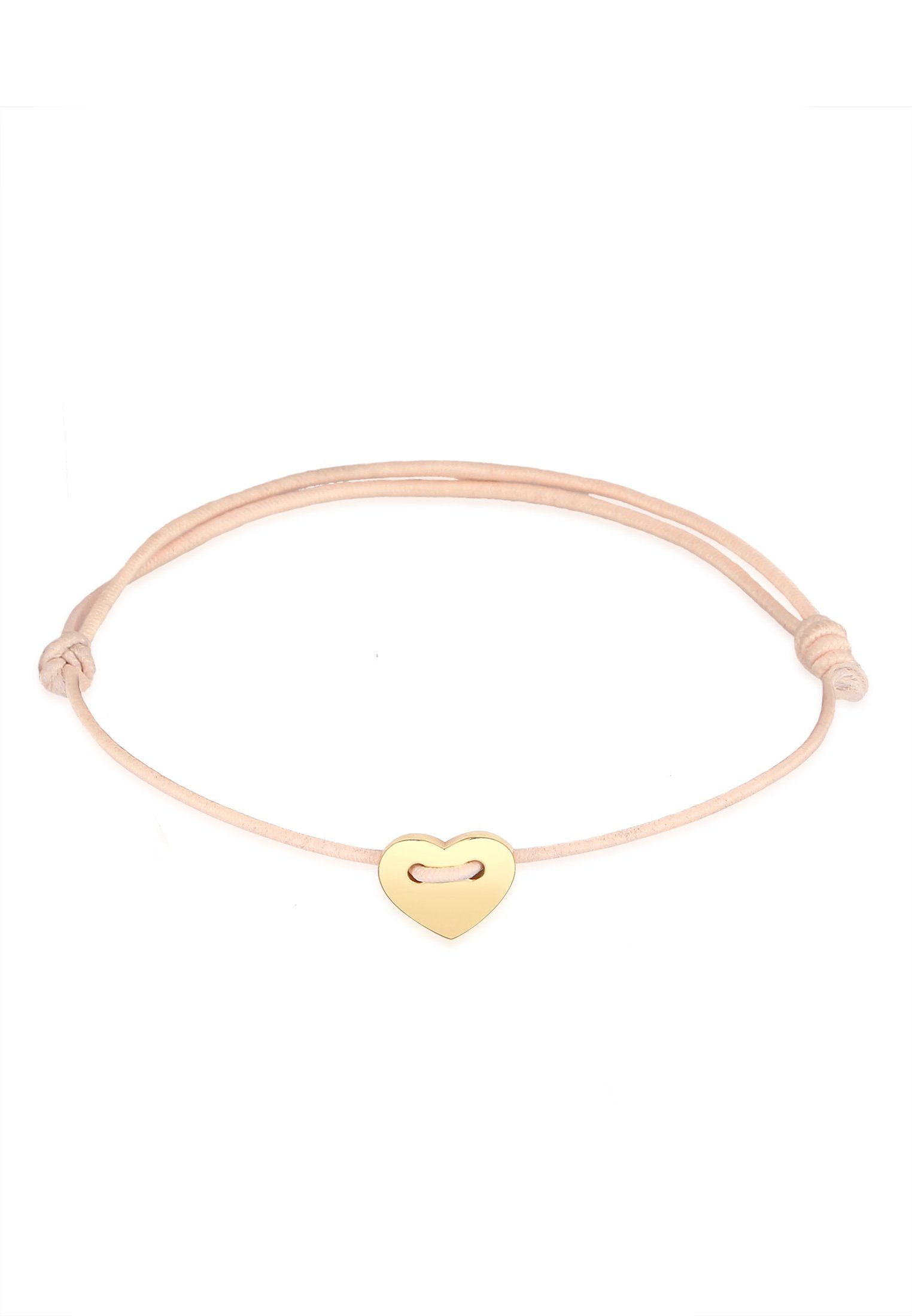 Armband Herz Liebe Textilband Trend 925 Silber vergoldet