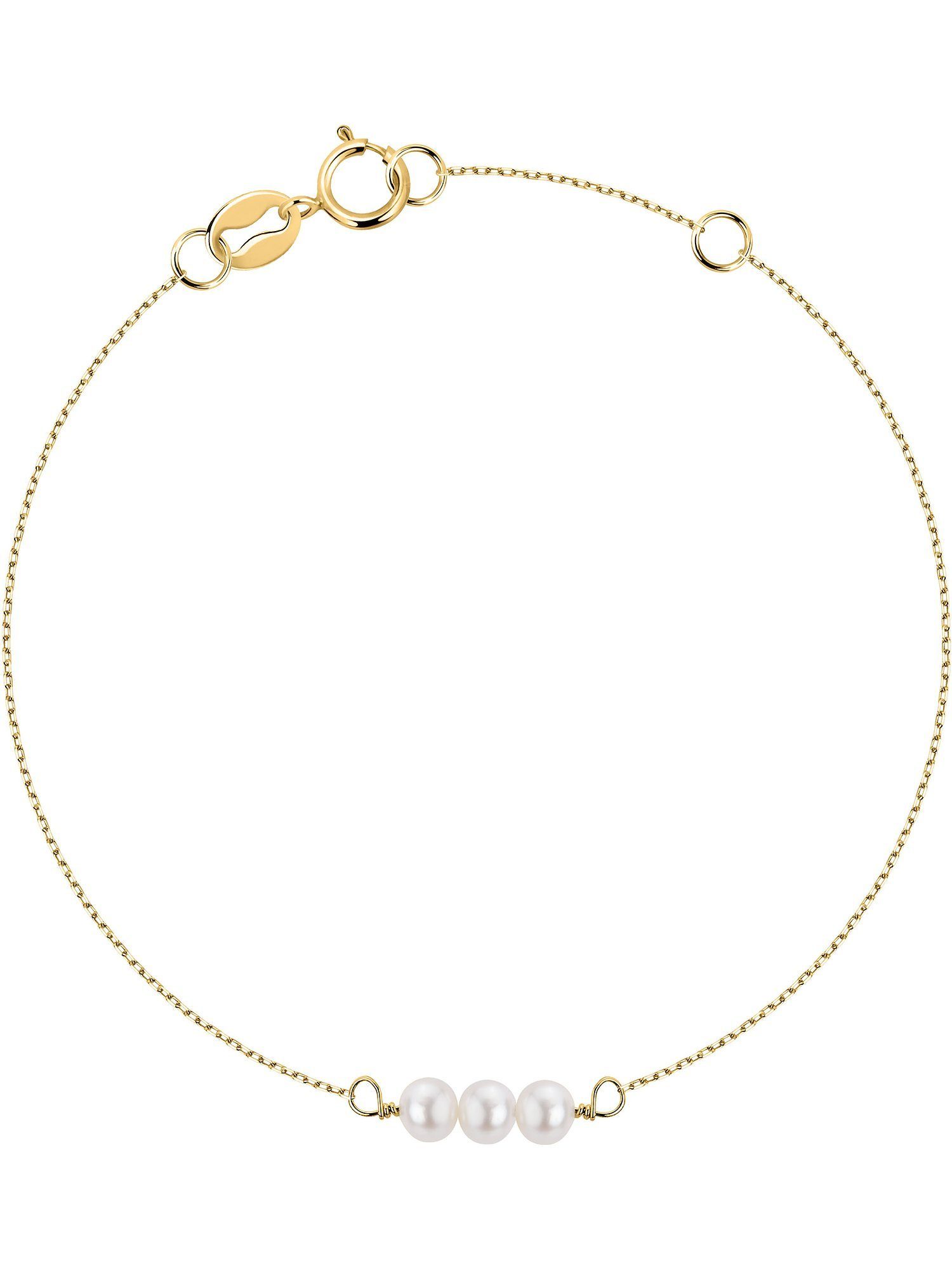 CHRIST Armband CHRIST Damen-Armband 585er Gelbgold Süßwasserperle