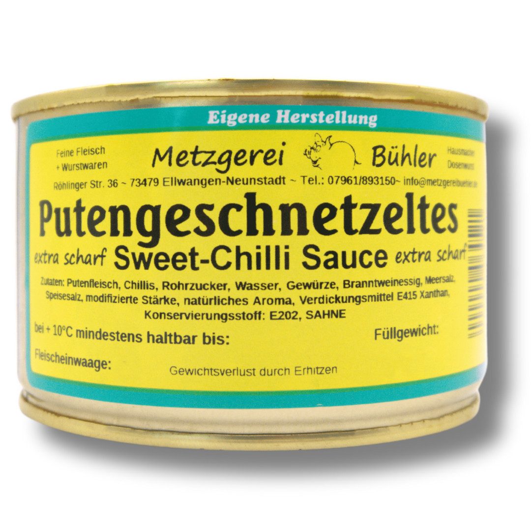 Metzgerei Bühler Fertiggericht Putengeschnetzteltes in Sweet Chilli, 1 x 400 g