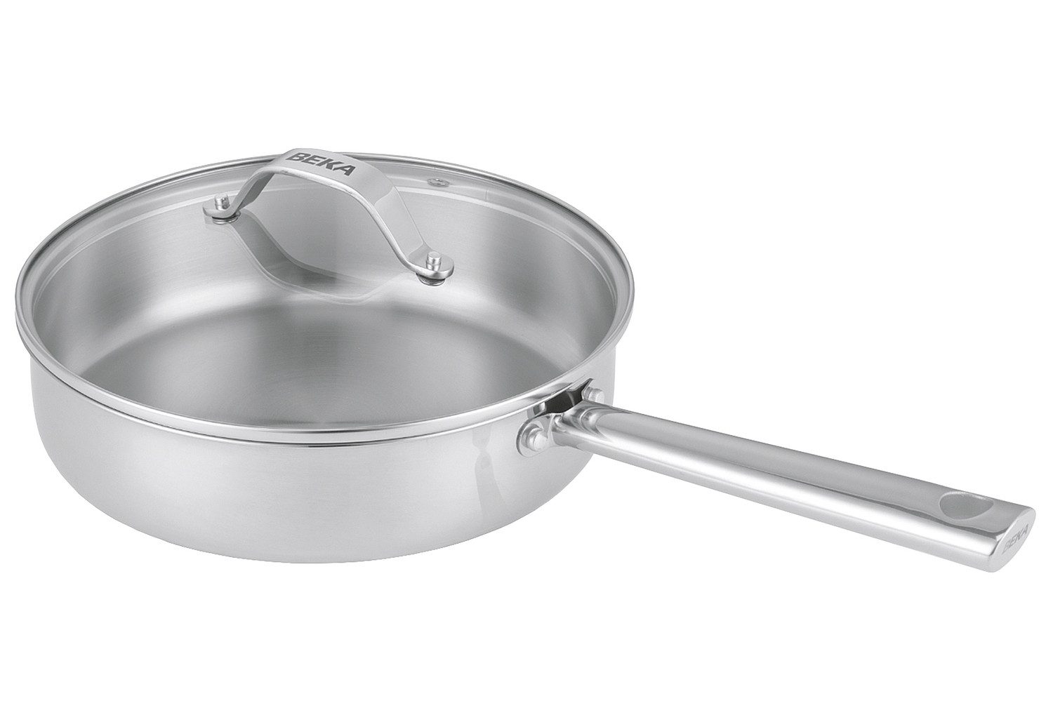 Beka Bratpfanne Bratpfanne Cicla, Edelstahl 18/10, Ø 28 cm, Induktion, ofenfest bis 200°C, spülmaschinenfest