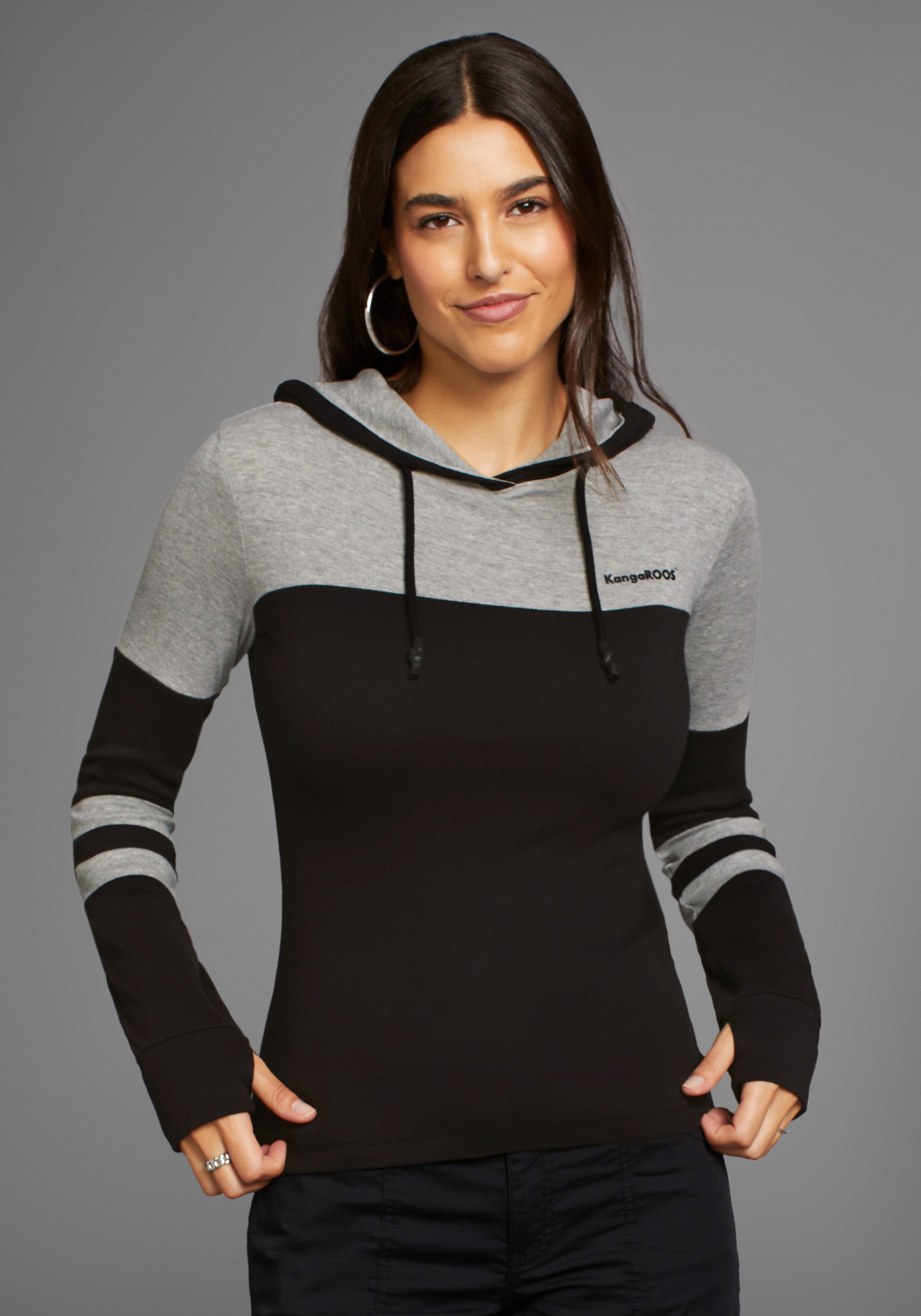 KangaROOS Kapuzenshirt mit Colorblock günstig online kaufen