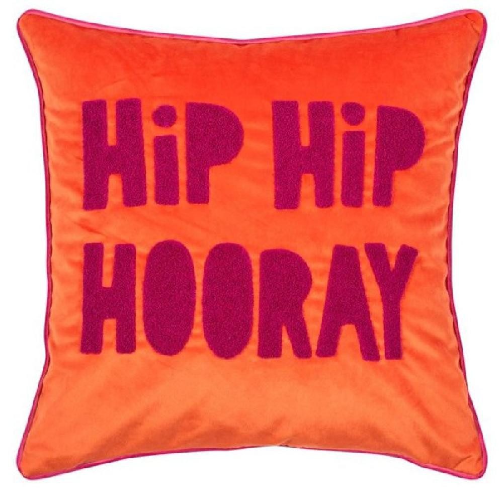 PAD Kissenhülle Kissenhülle Letters Hip Hip Orange Lila (45x45cm) günstig online kaufen