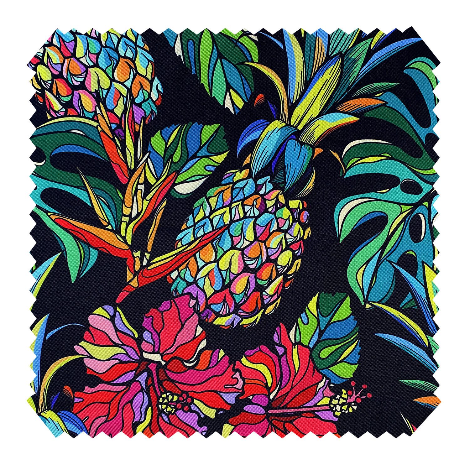 novely® Stoff OXFORD 210D D213 Tropical Art Night Printstoff Outdoor, Wasserabweisend, Outdoor, Meterware, 1lfm