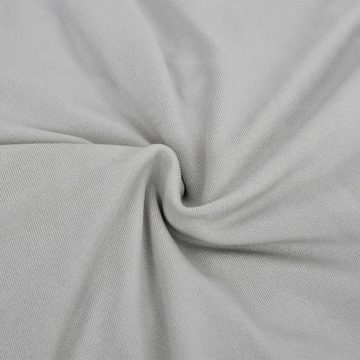 Hussen-Set Stretch Sofahusse 2-Sitzer Grau Polyester-Jersey, furnicato