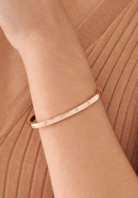 Fossil Armreif Schmuck Geschenk Edelstahl Armschmuck SADIE, mit Glasstein