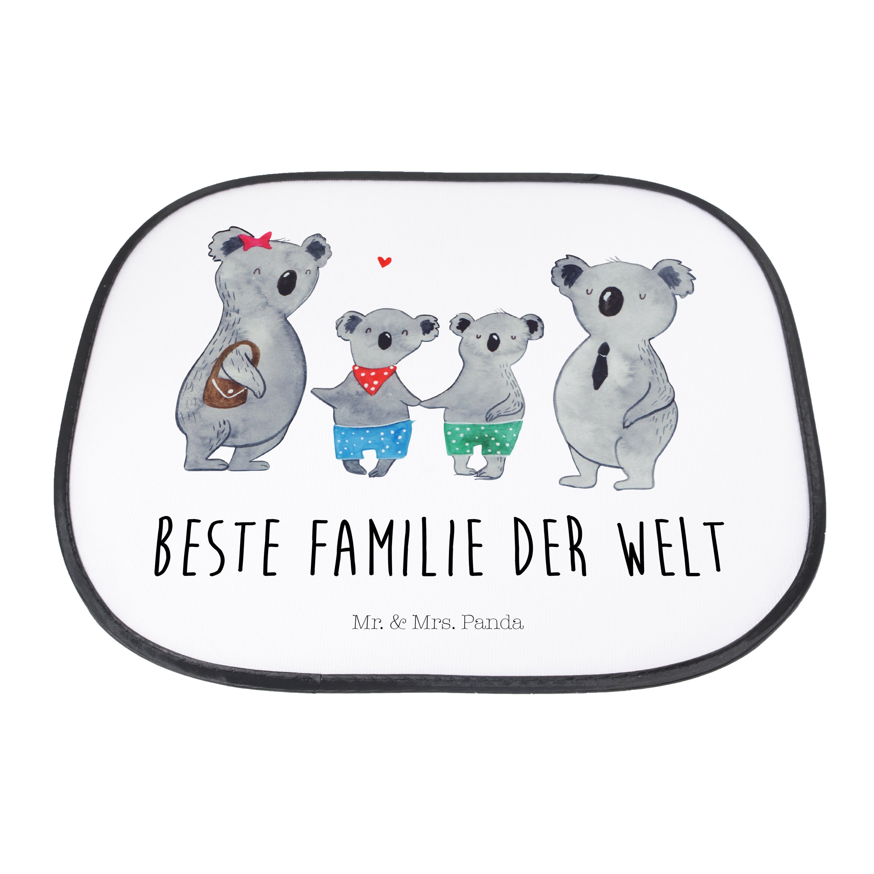 Seidenmatt Familie - zwei Familie, Geschenk, Weiß - Schwester, Panda, Sonnenschutz Brude, Mr. & Mrs. Koala beste