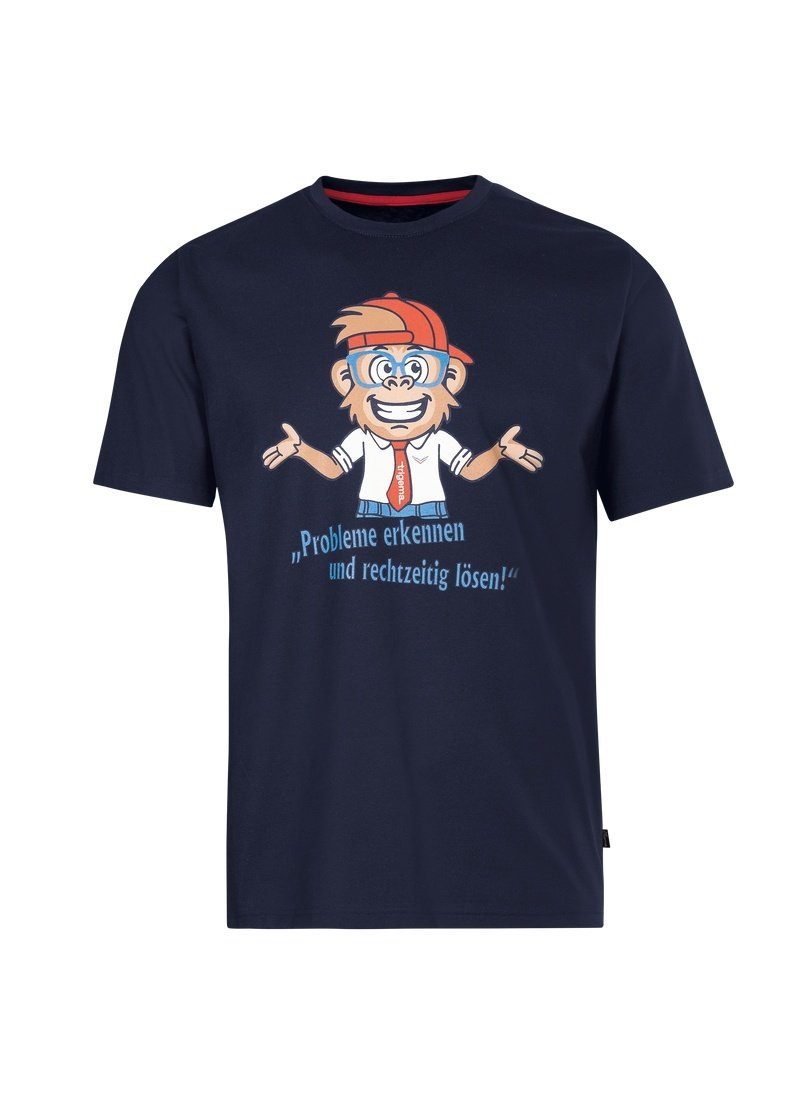 Trigema T-Shirt TRIGEMA Spruch Shirt mit lustigem Affen-Print (1-tlg) günstig online kaufen