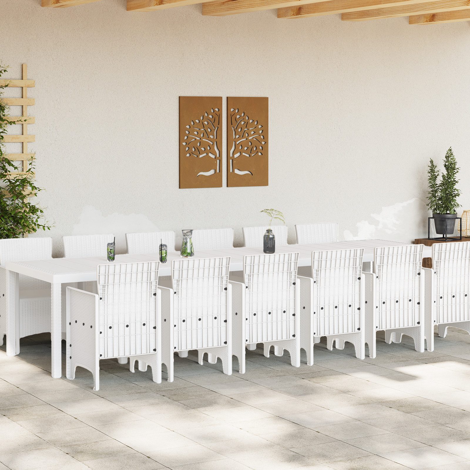 vidaXL Gartentisch 13-teiliges Garten Esszimmer Set günstig online kaufen