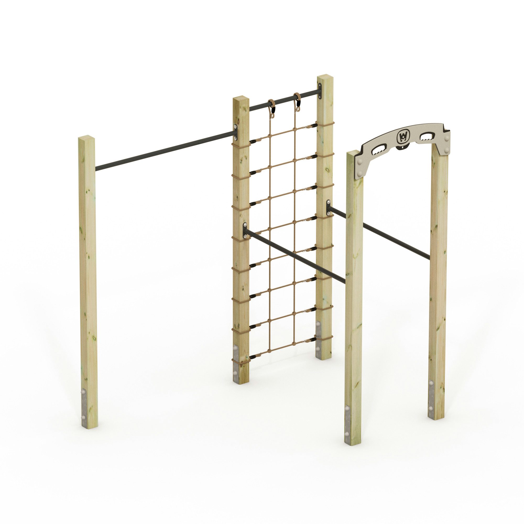 Wickey Sprossenwand FIT Base 520 - Calisthenics-Station & Spielgerät für Garten, (Kraftstation, Fitnessstation, Sportgeräte für zuhause, Workout, Krafttraining, Gymtower, Fitnessturm, Fördert Bewegung, Kraft & Koordination), wetterfest mit 5 Jahren Garant