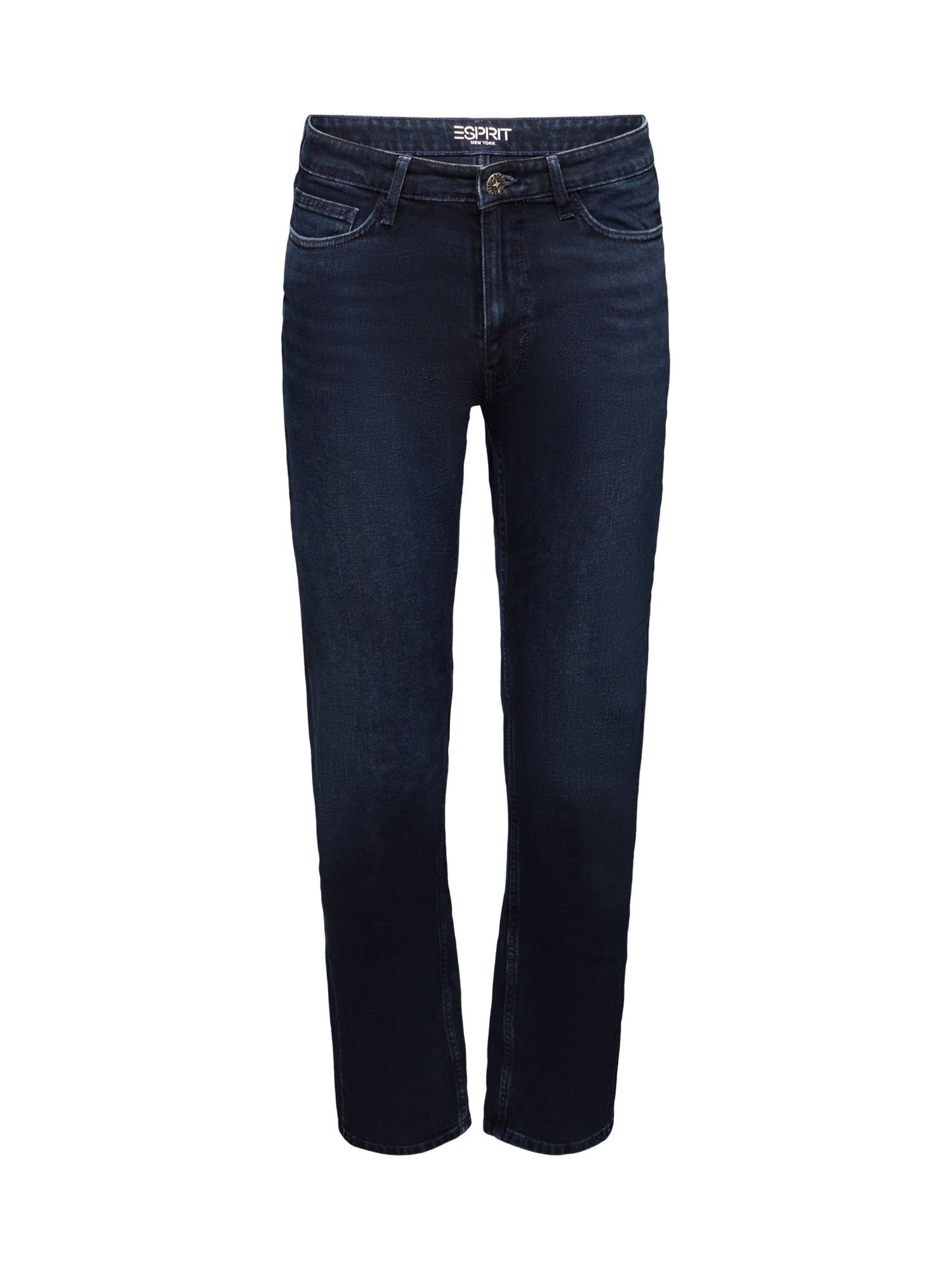 Bund und Straight-Jeans Passform gerader Esprit Jeans mittelhohem mit