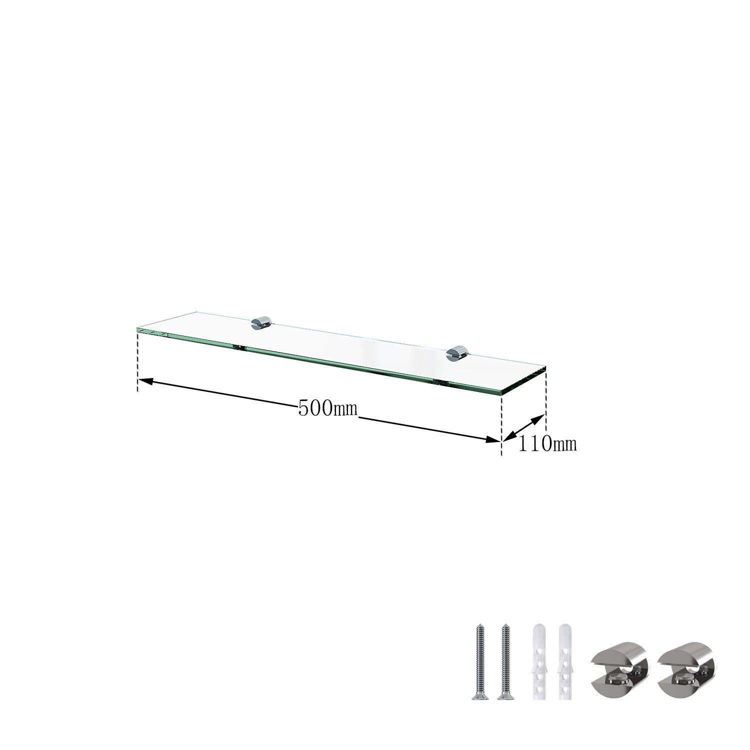 AQUABATOS Wandregal Glasregal Badezimmer aus Sicherheitsglas ESG Wandablage günstig online kaufen