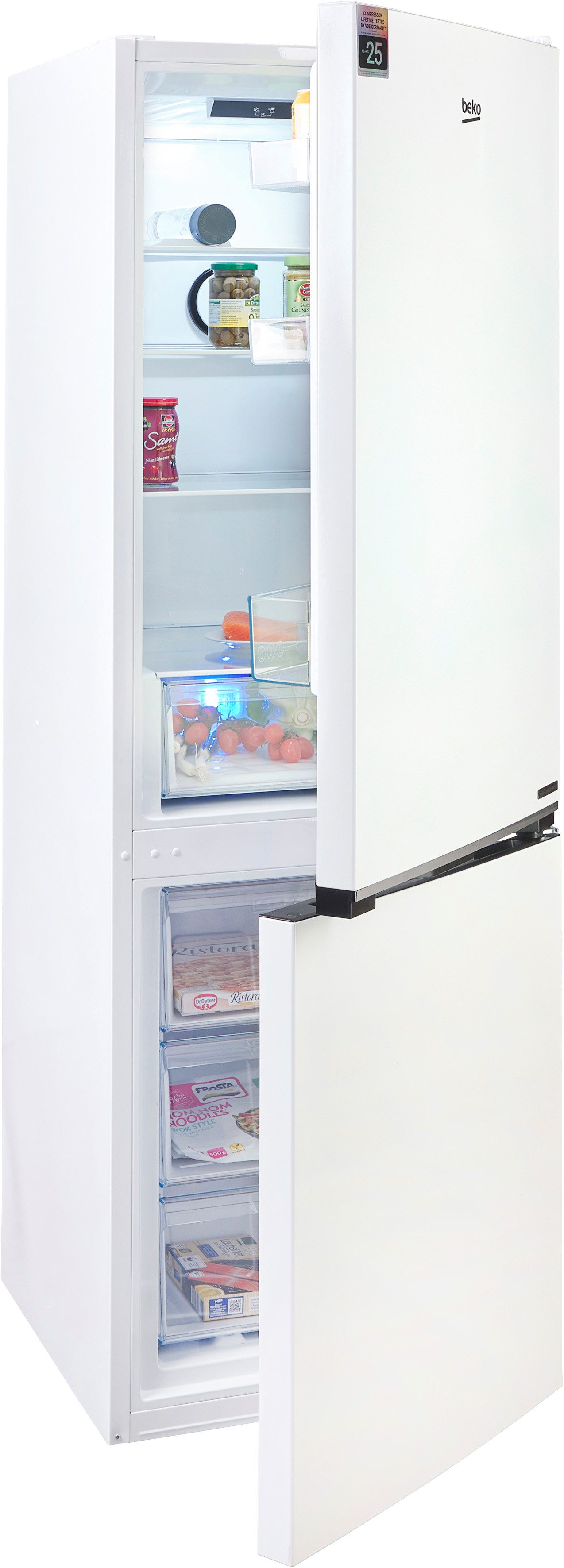 BEKO Kühl-/Gefrierkombination B5RCNA346HW, 179,6 cm hoch, 59,5 cm breit, HarvestFresh – längerer Vitaminerhalt dank Sonnenlicht-Simulation