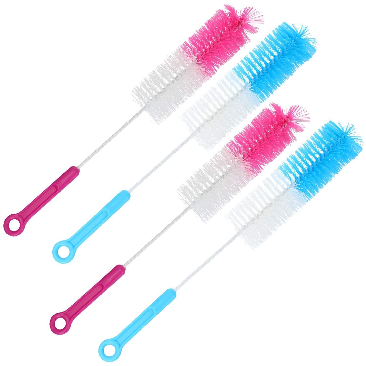 com-four Reinigungsbürsten-Set Flaschenbürste zum Reinigen von Flaschen, (4-tlg), Reinigungsbürste zum Säubern von Flaschen