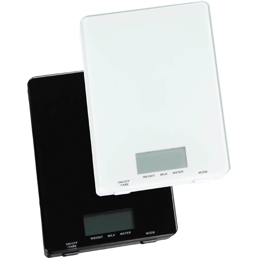 COFI 1453 Küchenwaage Digitale Küchenwaage LCD-Bildschirm 4 Sensoren Wandhaken weiß