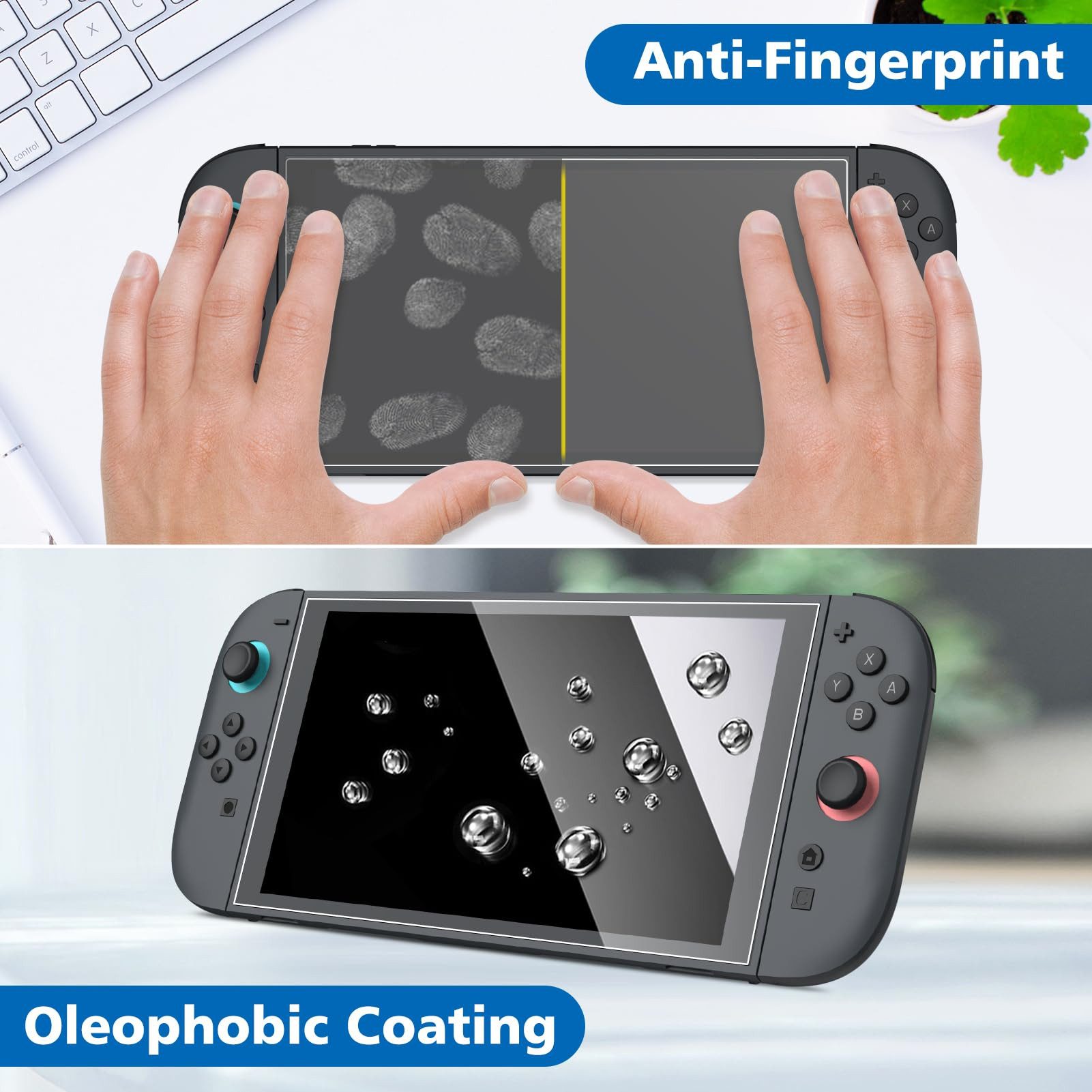 Fintie Schutzfolie für Nintendo Switch 2 (2025), Klar HD 9H Härte Kratzfest Zubehör Nintendo (2 Stück, Displayschutzfolie Screen Protector für Switch 2025 7.9Zo – Bild 4 von 5