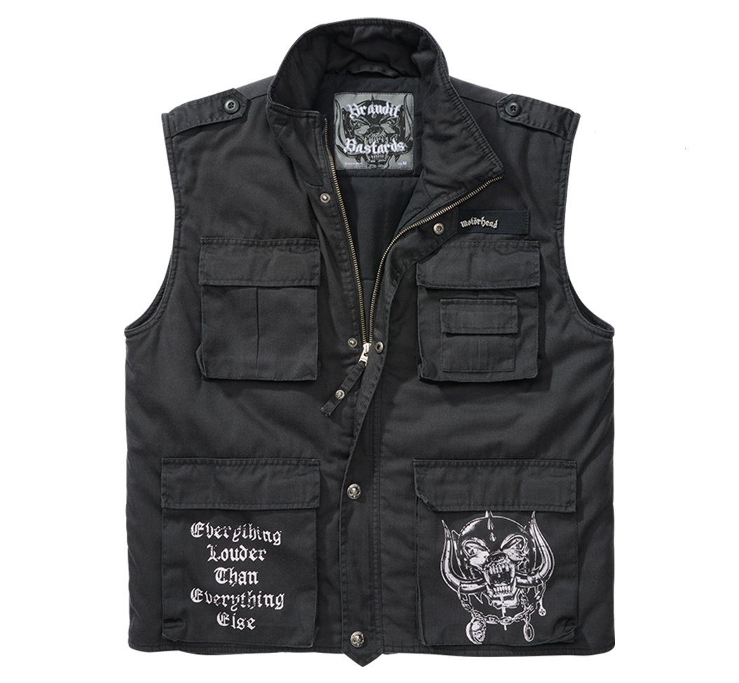 Brandit Jerseyweste Herren Motörhead Ranger Vest (1-tlg), Brandit Herren  Weste Motörhead Ranger Vest