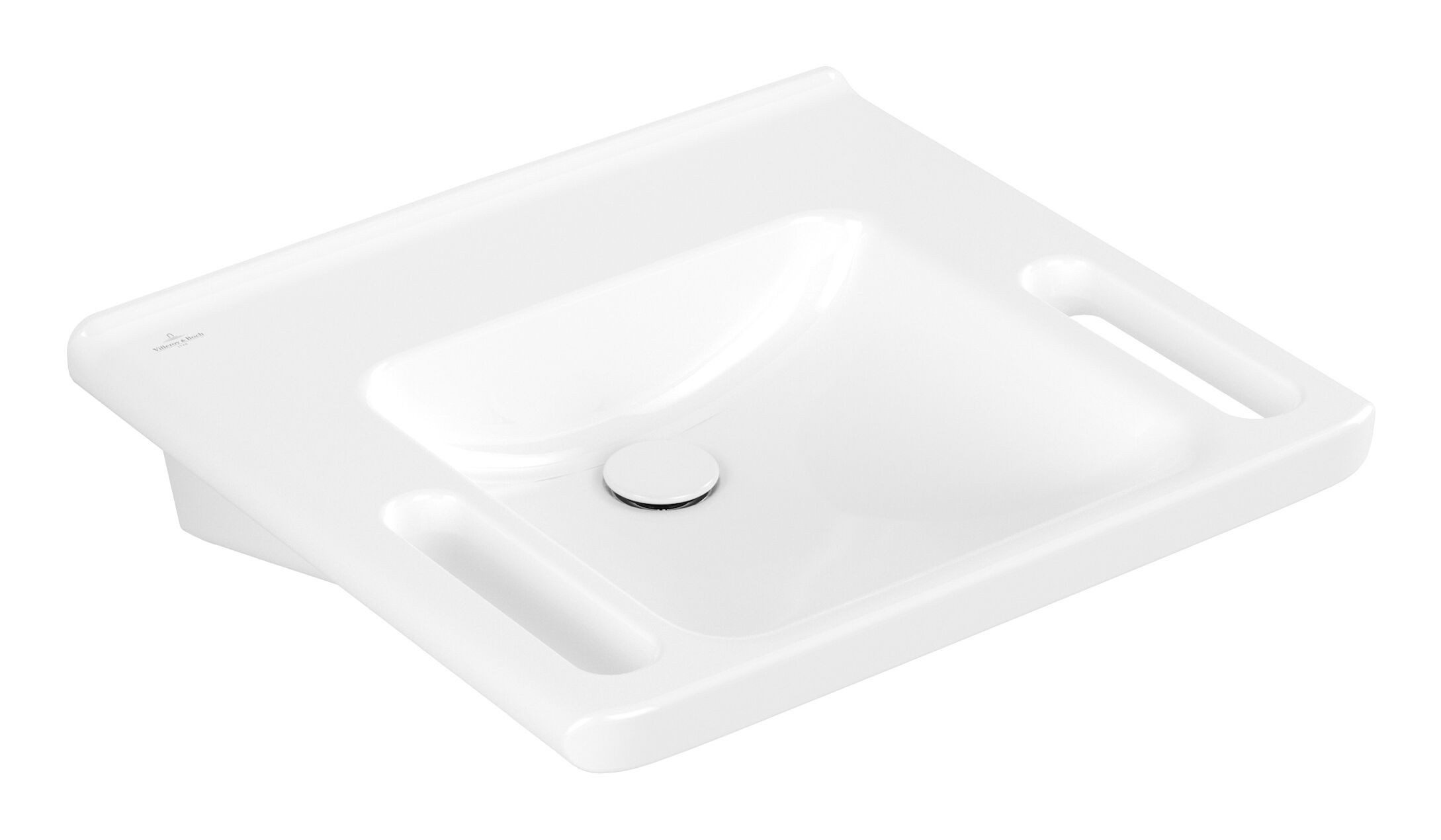 Villeroy & Boch Waschbecken ViCare, ViCare ohne Überlauf 600 x 550 x 180 mm - Weiß Alpin mit CeramicPlus