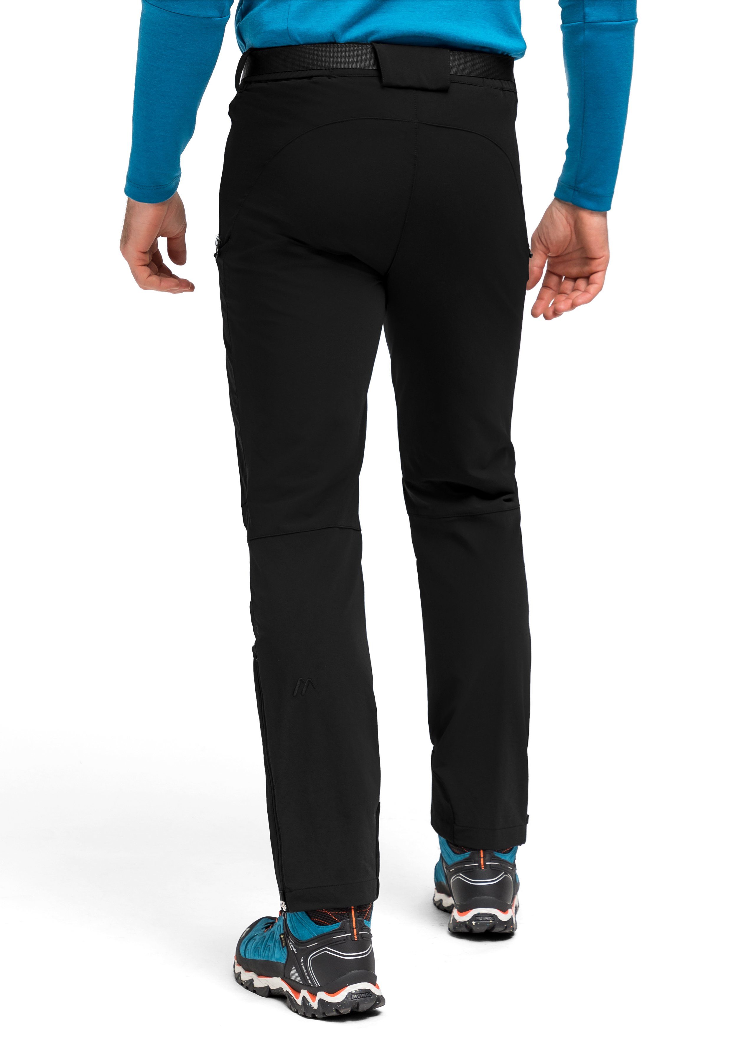 Maier Sports Funktionshose Naturno Herren Outdoorhose, robuste Trekking-Hose, 3 Taschen und Gürtel