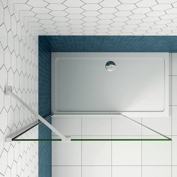 duschspa Duschwand 30-160cm ESG Nano Glas Walk in Duschtrennwand Duschwand Glaswand, Einscheibensicherheitsglas, Sicherheitsglas, (Set), Glas, Nano Glas
