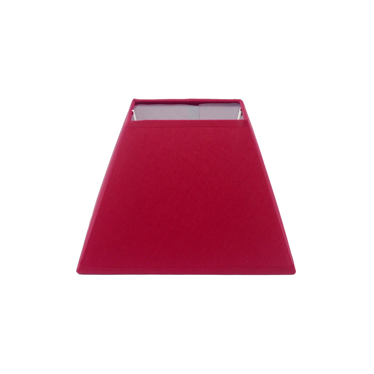 B&S Lampenschirm Lampenschirm Stoff für E14 / E27 Fassung Rot Trapez H 16 c günstig online kaufen