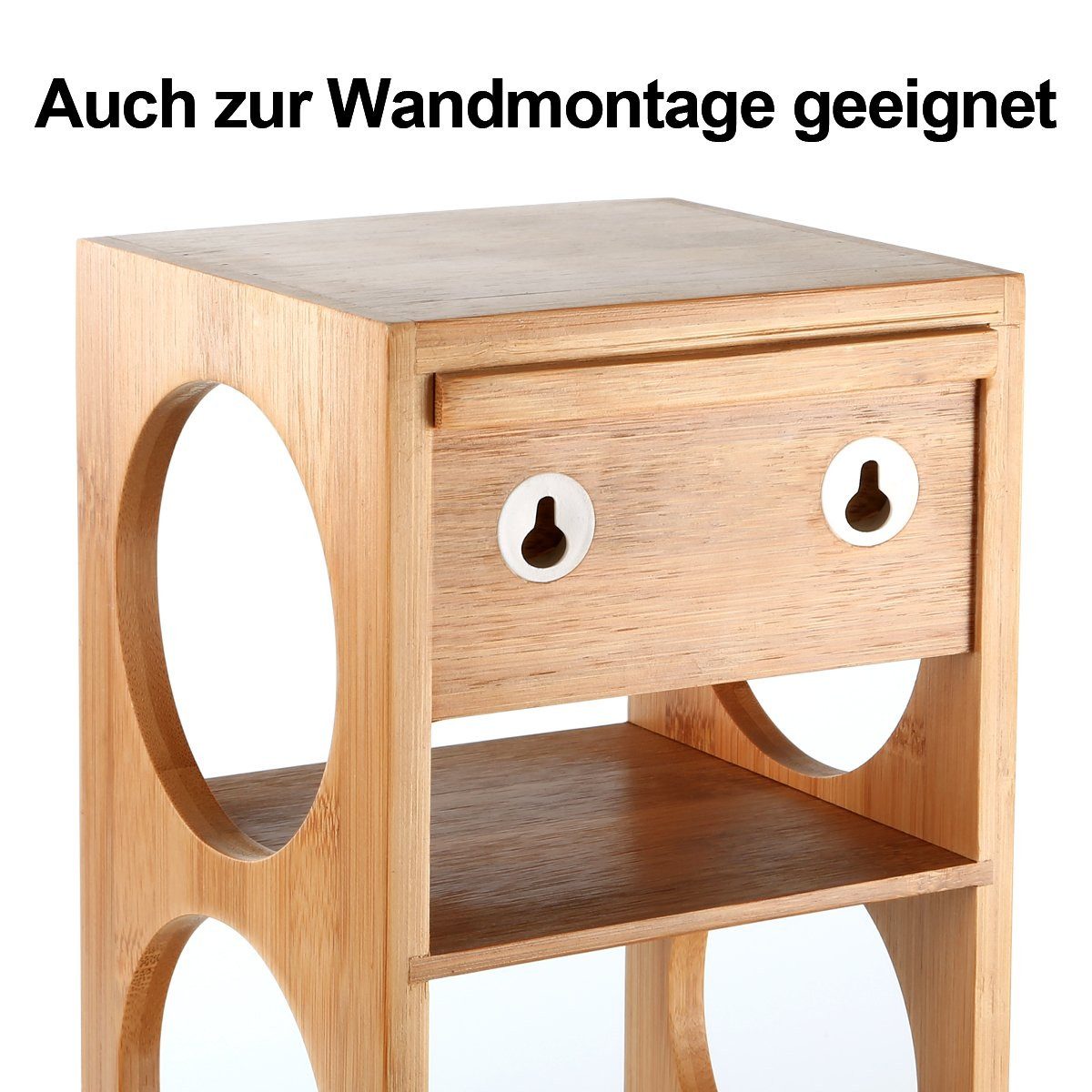Gräfenstayn Weinregal CUBE - stapelbar aus Bambus-Holz für 5 Wein-Flaschen zum Stellen, Wand-Montage erweiterbar Weinflaschenhalter Weinkiste Flaschenregal