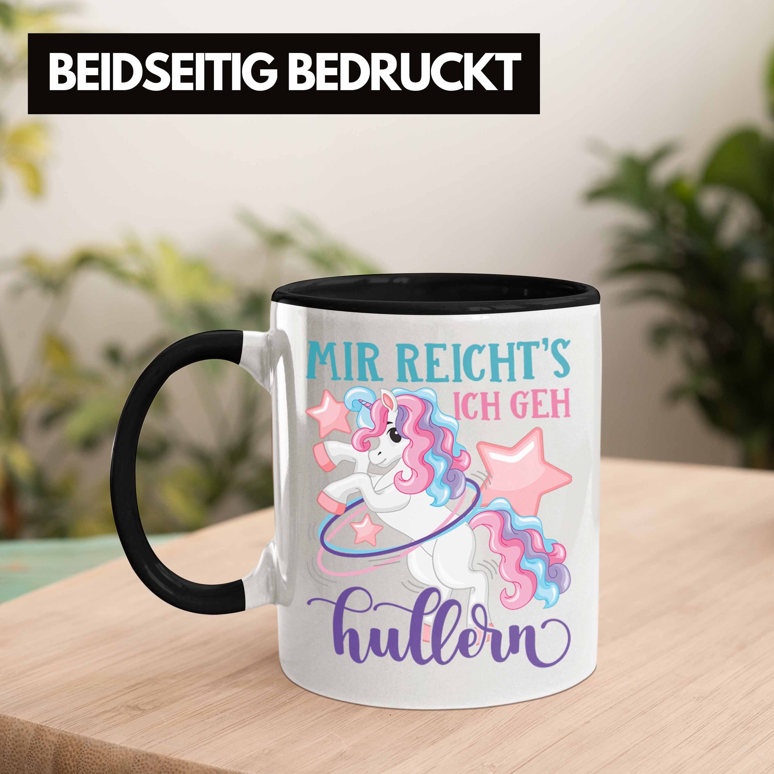 Trendation Tasse - Trendation Hopp Geschenk Hullern Frauen Geschenkidee Reichts Geh Hoop Ich Sport Hulla Hula Tasse Mir Hula Schwarz Tanzen