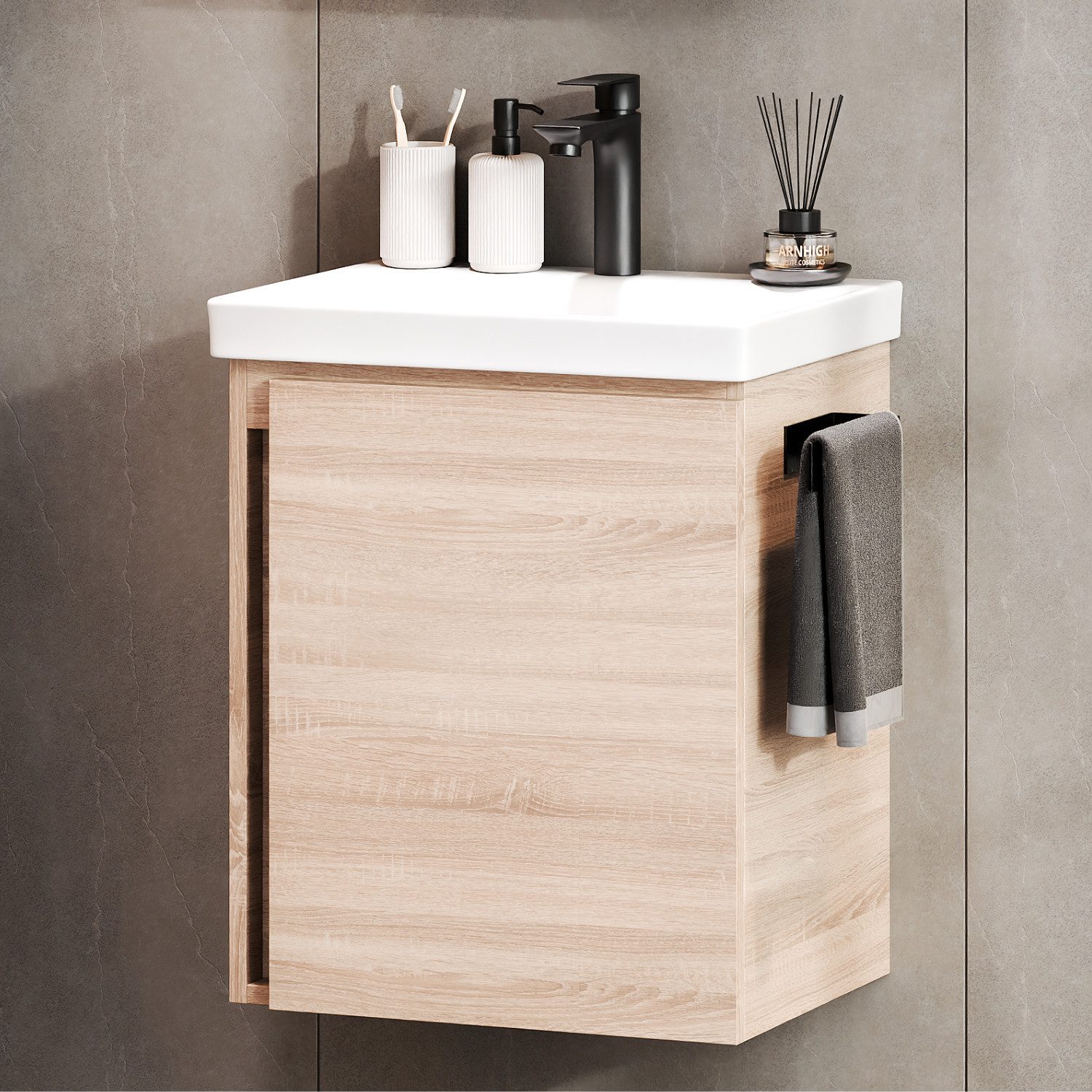 Planetmöbel Waschtisch Waschtischunterschrank 50 cm Sonoma günstig online kaufen