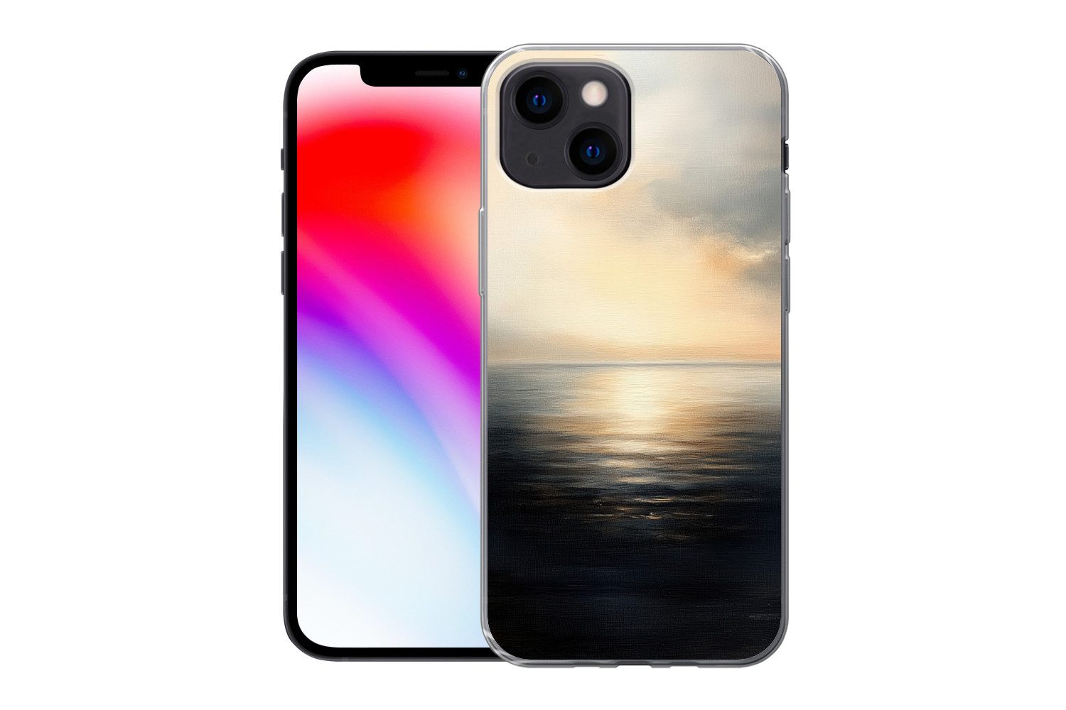 MuchoWow Handyhülle für Apple iPhone 13 mini Sonne - Horizont - Meer, Smartphone-Bumper, Print, Handy Schutzhülle Dünn